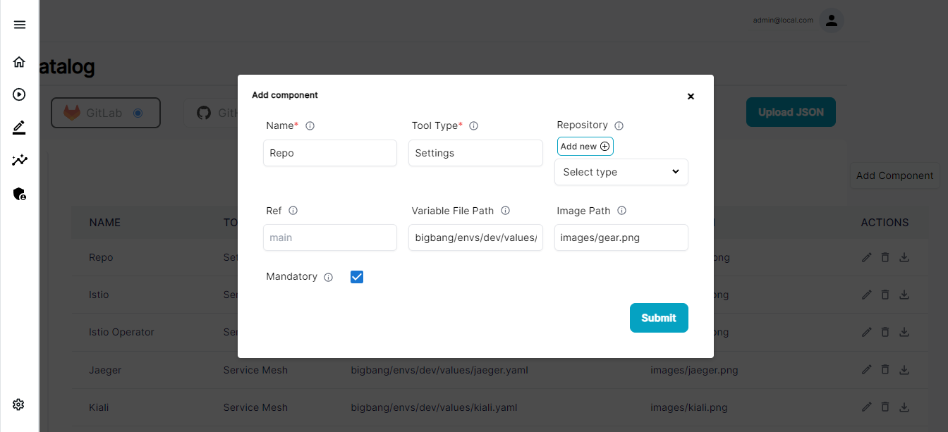 Add New Component