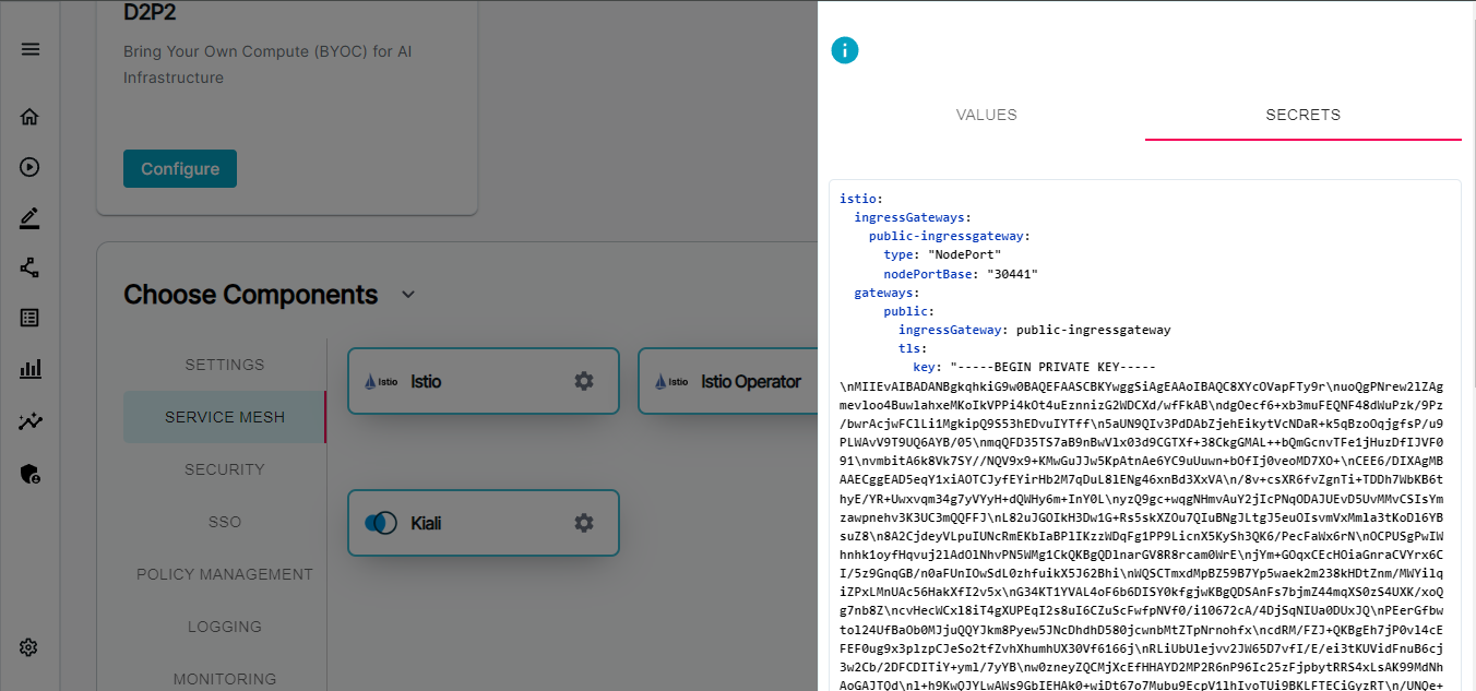 Istio secrets